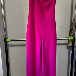 Elegant Fuchsia Wide Leg Jumpsuit